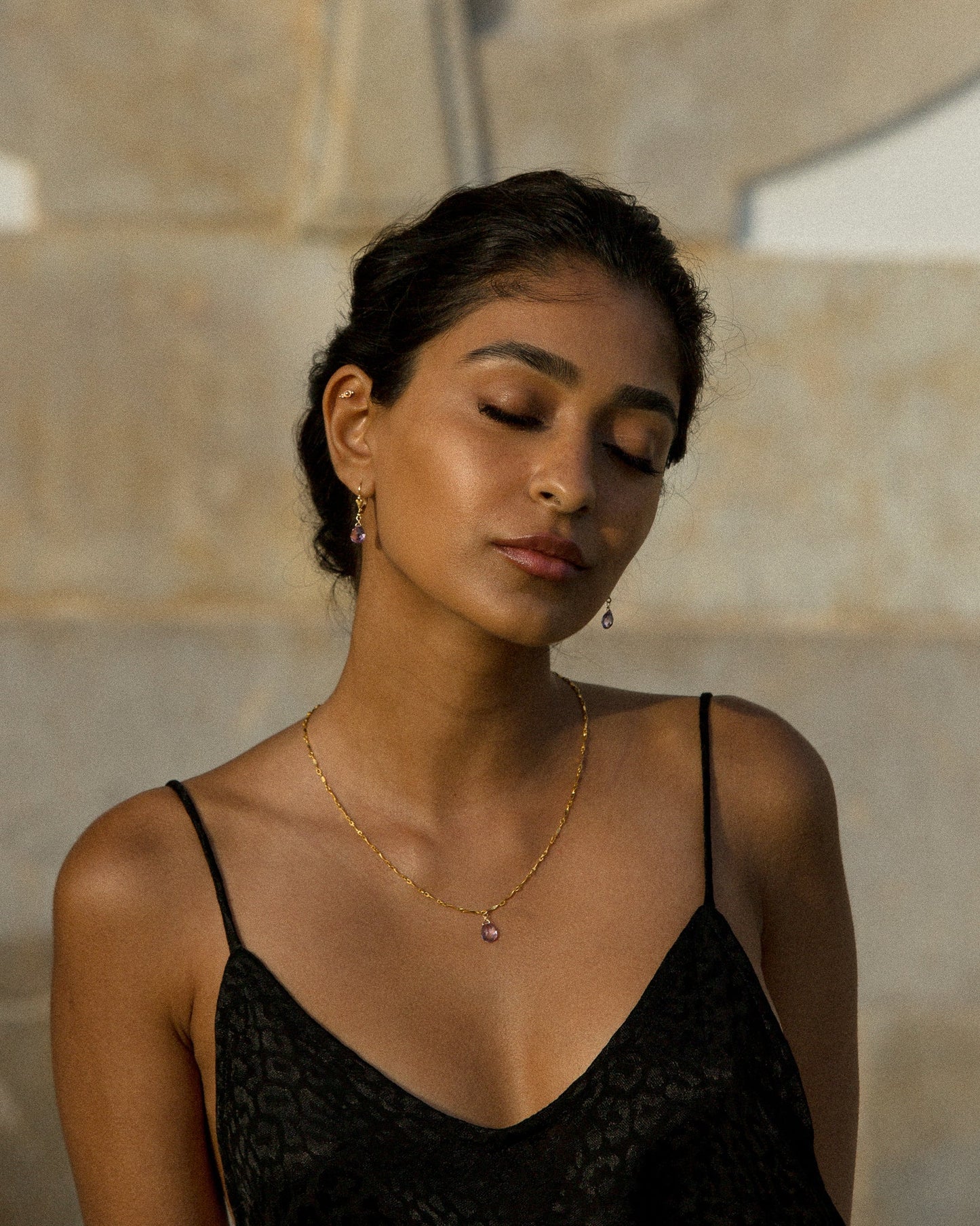 14K Gold Filled Amethyst Necklace | Inspiration Her Jewellery