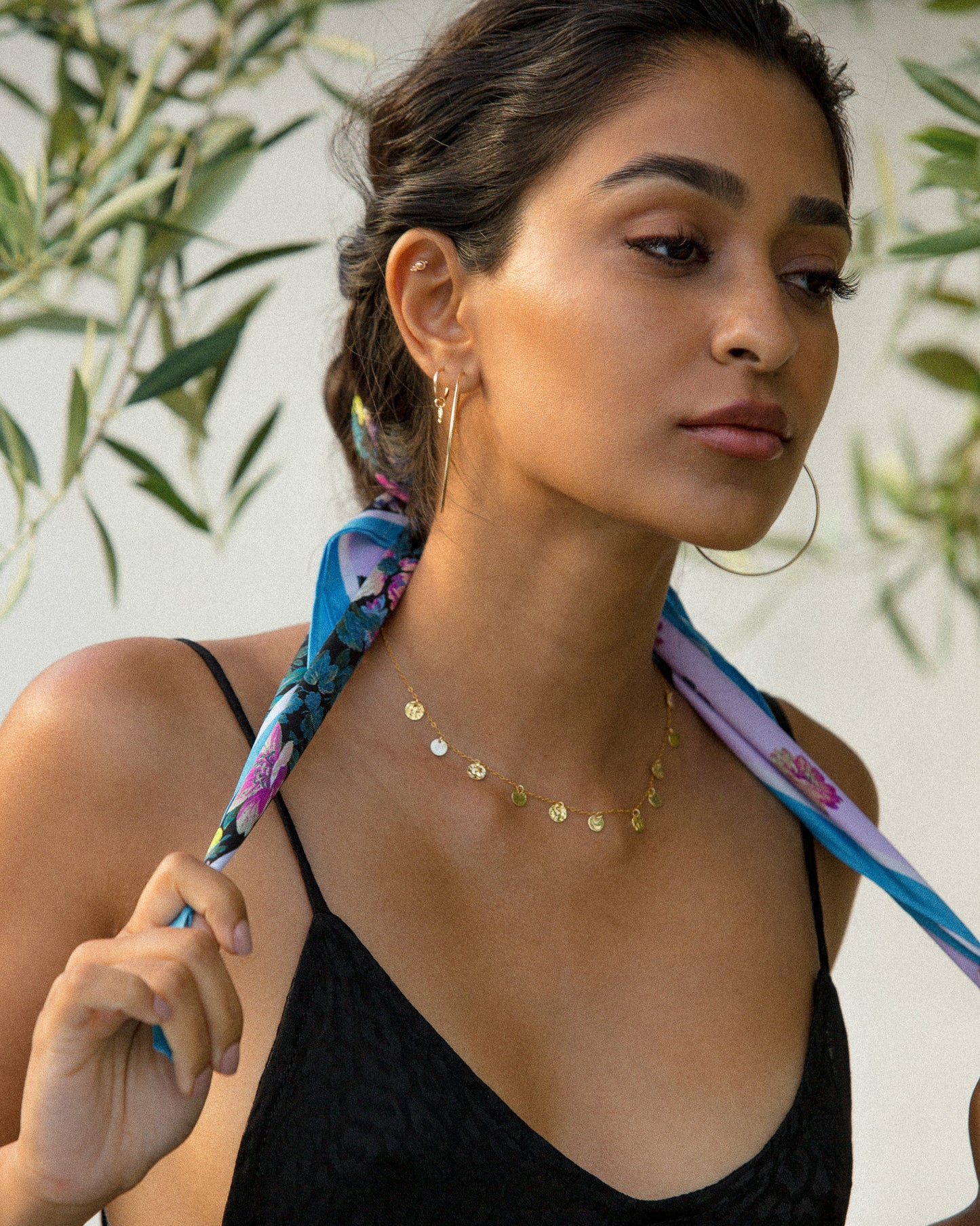 14K Gold Filled Textured Disc Hoops | Inspiration Her Jewellery