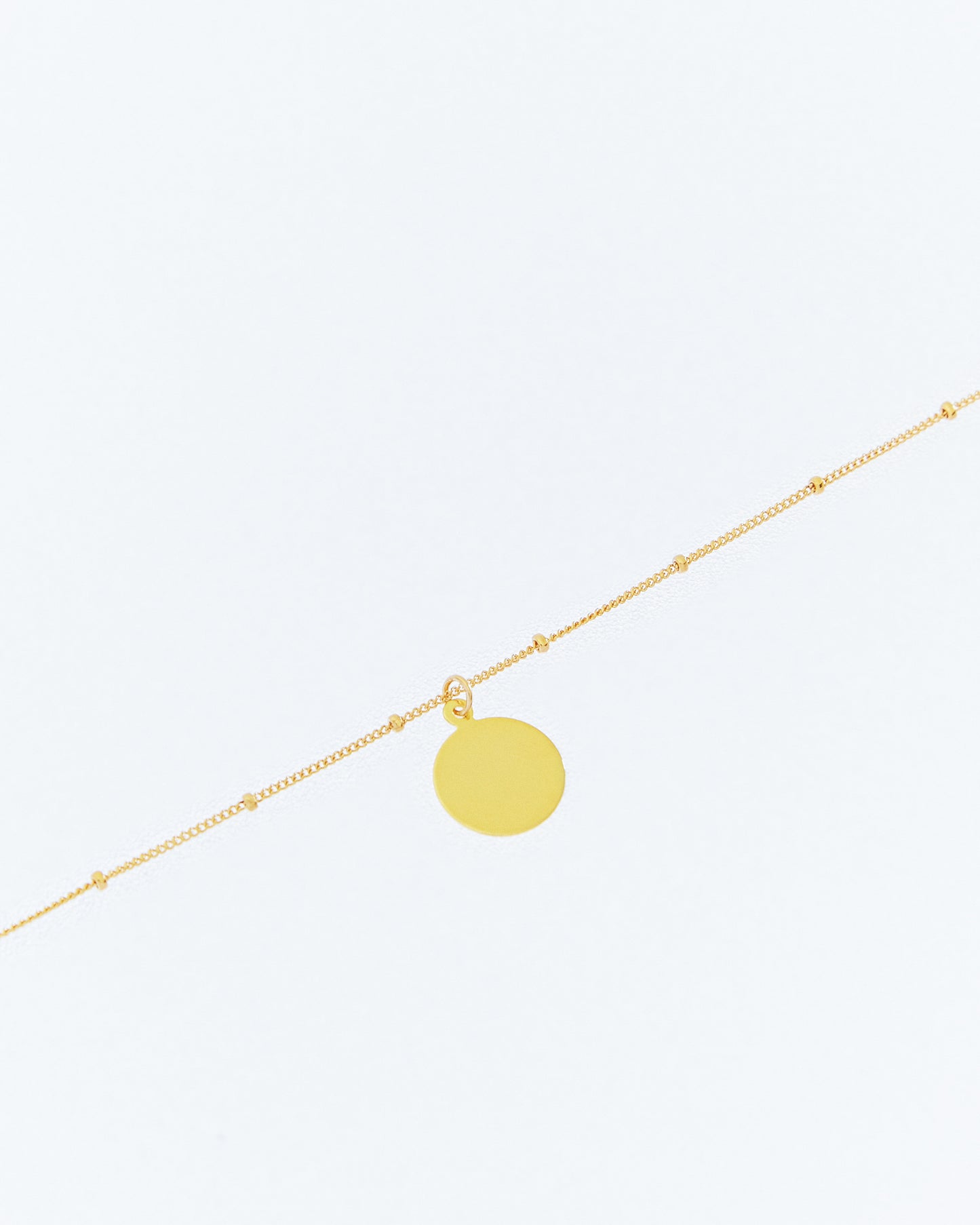 14K Gold Filled Single Disc Necklace | Inspiration Her Jewellery