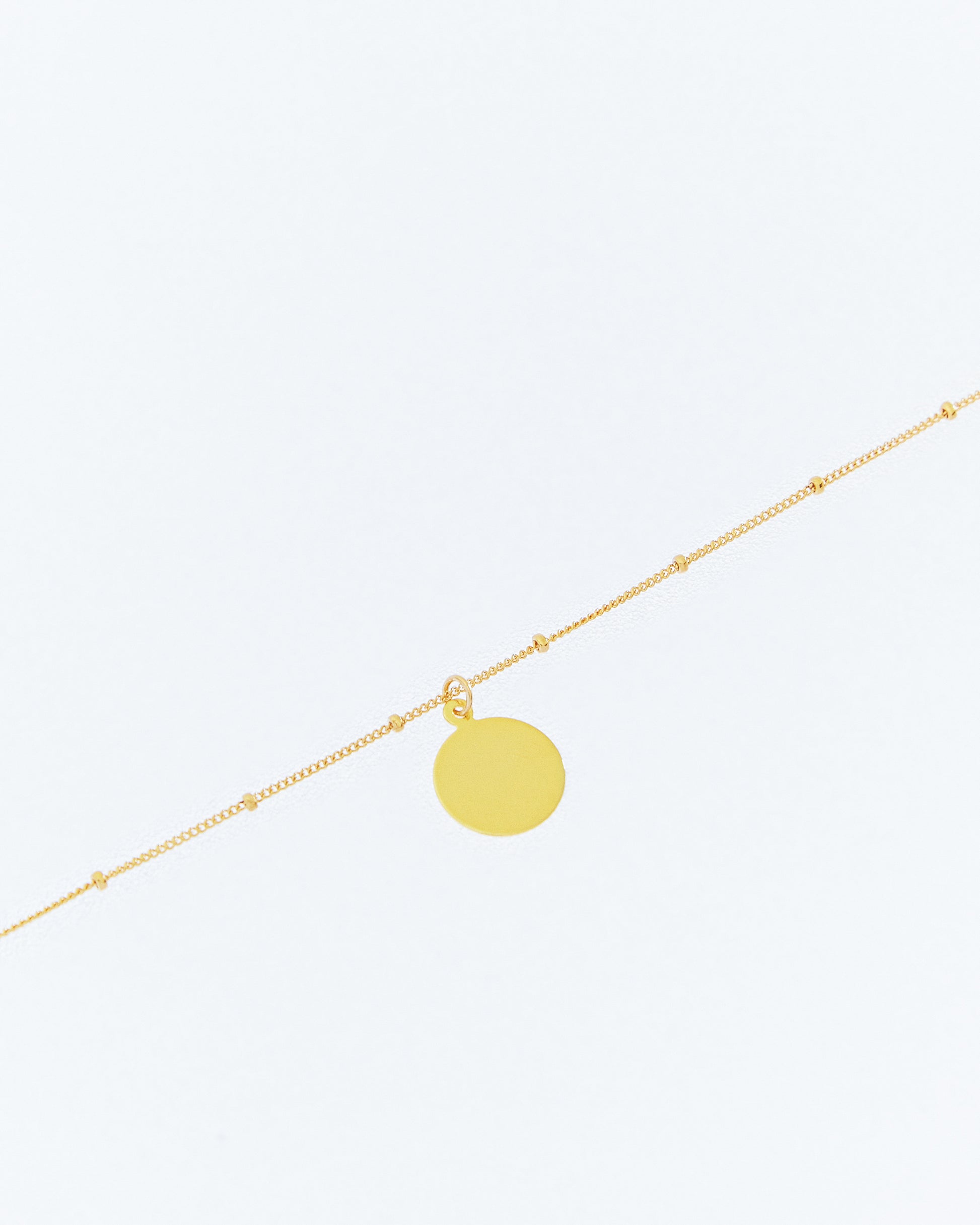 14K Gold Filled Single Disc Necklace | Inspiration Her Jewellery