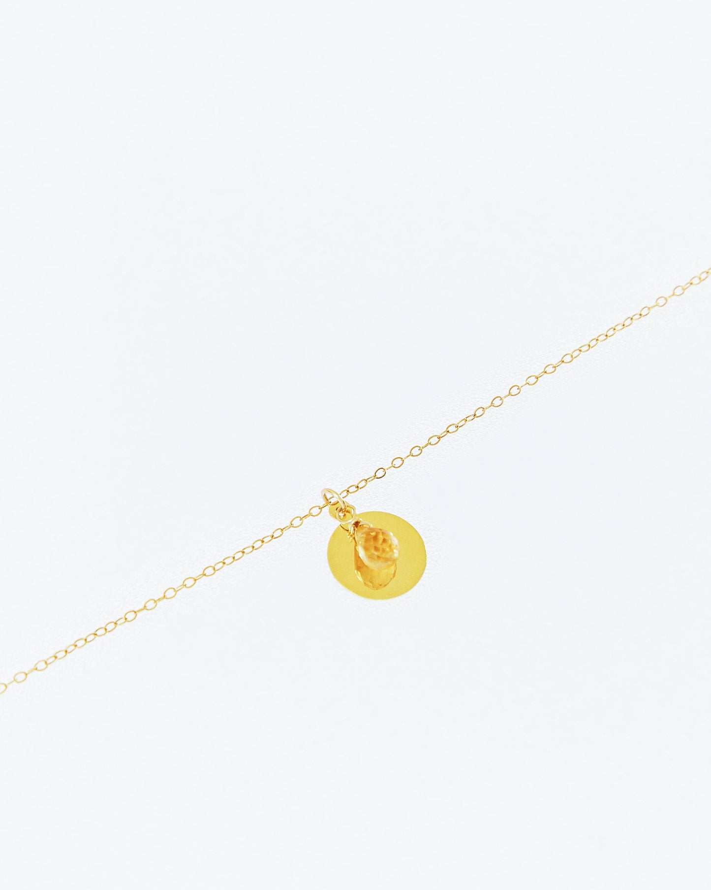 14K Gold Filled Citrine Necklace | Inspiration Her Jewellery