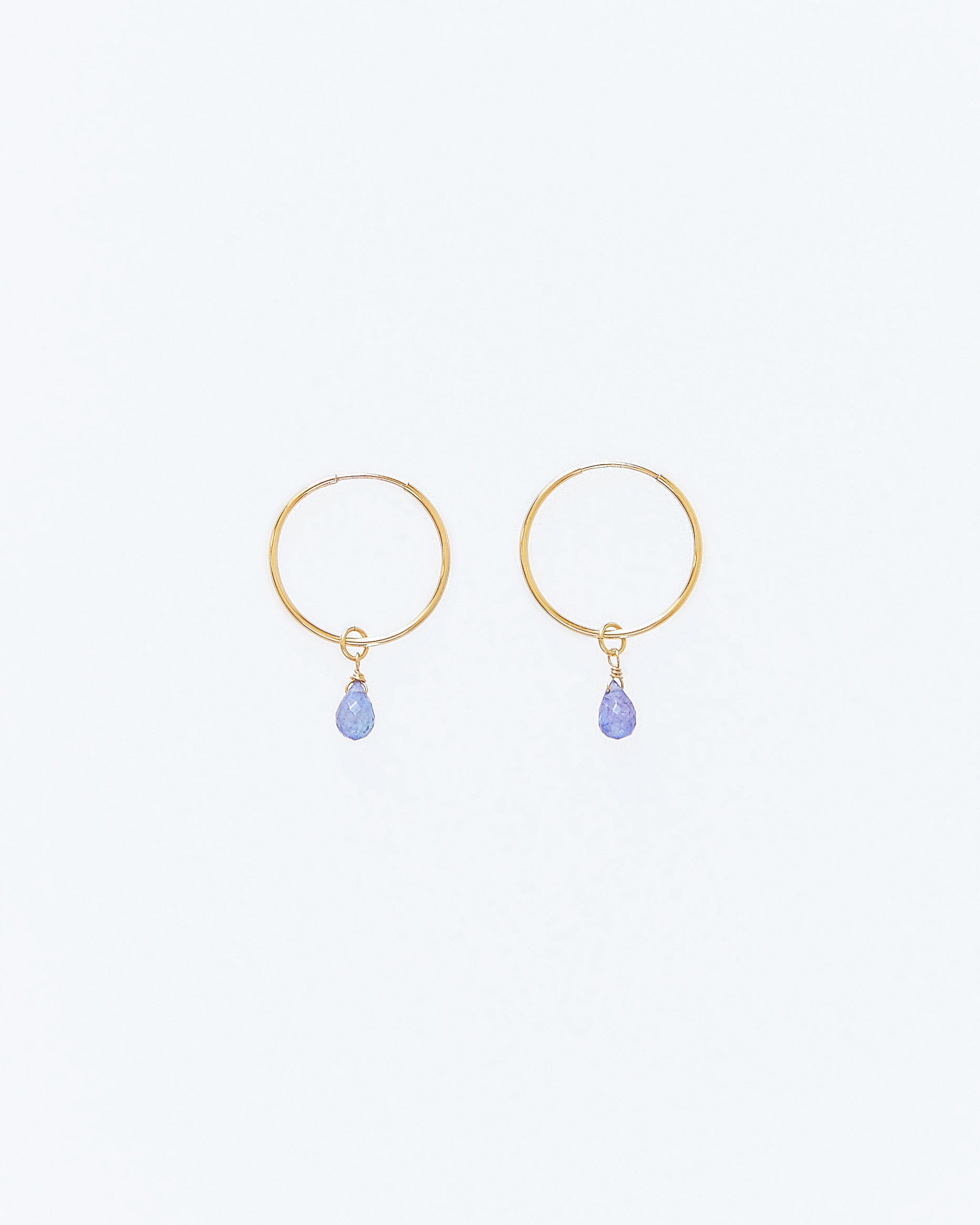 14K Gold Filled Tanzanite Hoop Earrings | Inspiration Her Jewellery