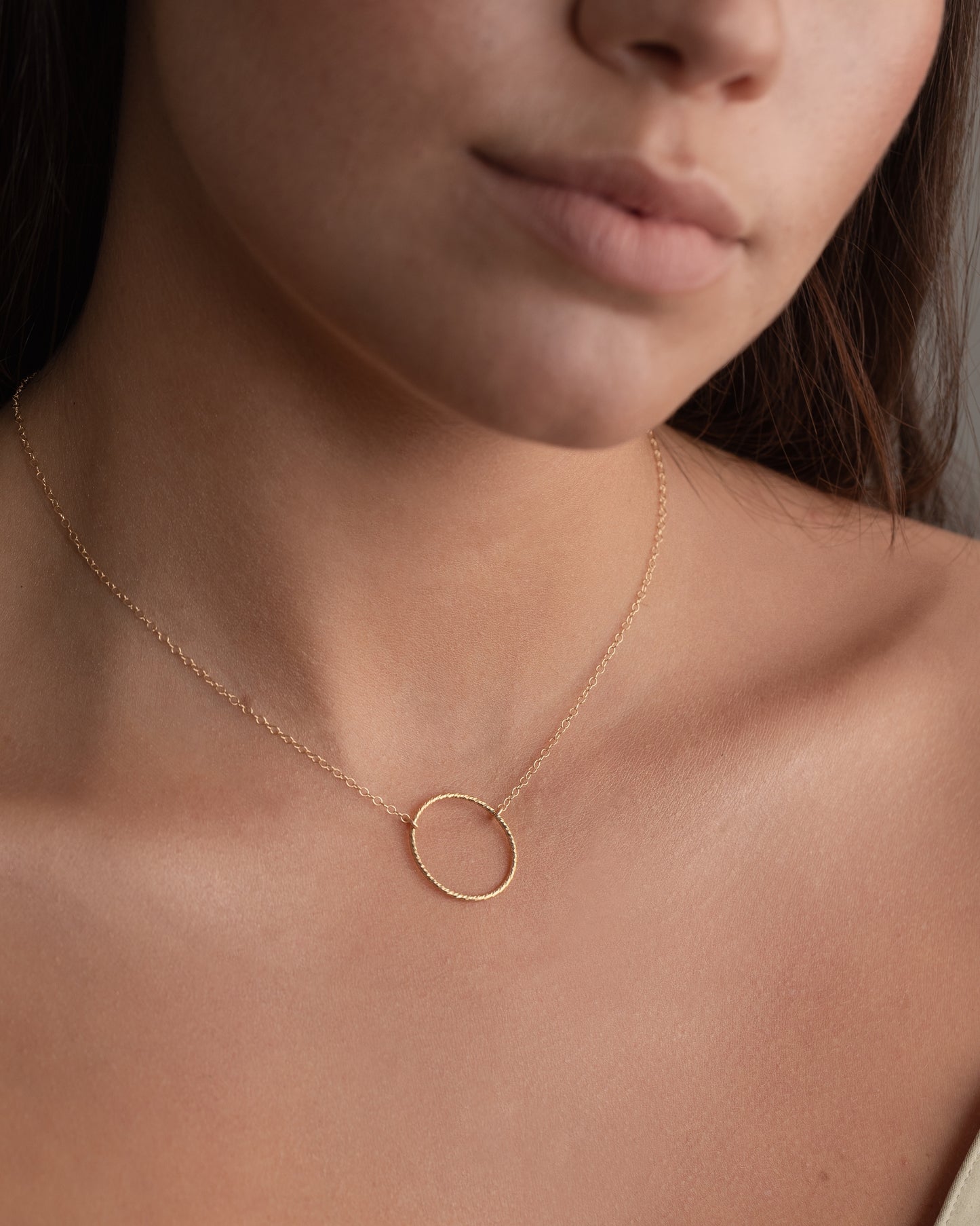 14K Gold Filled Circle Necklace | Inspiration Her Jewellery