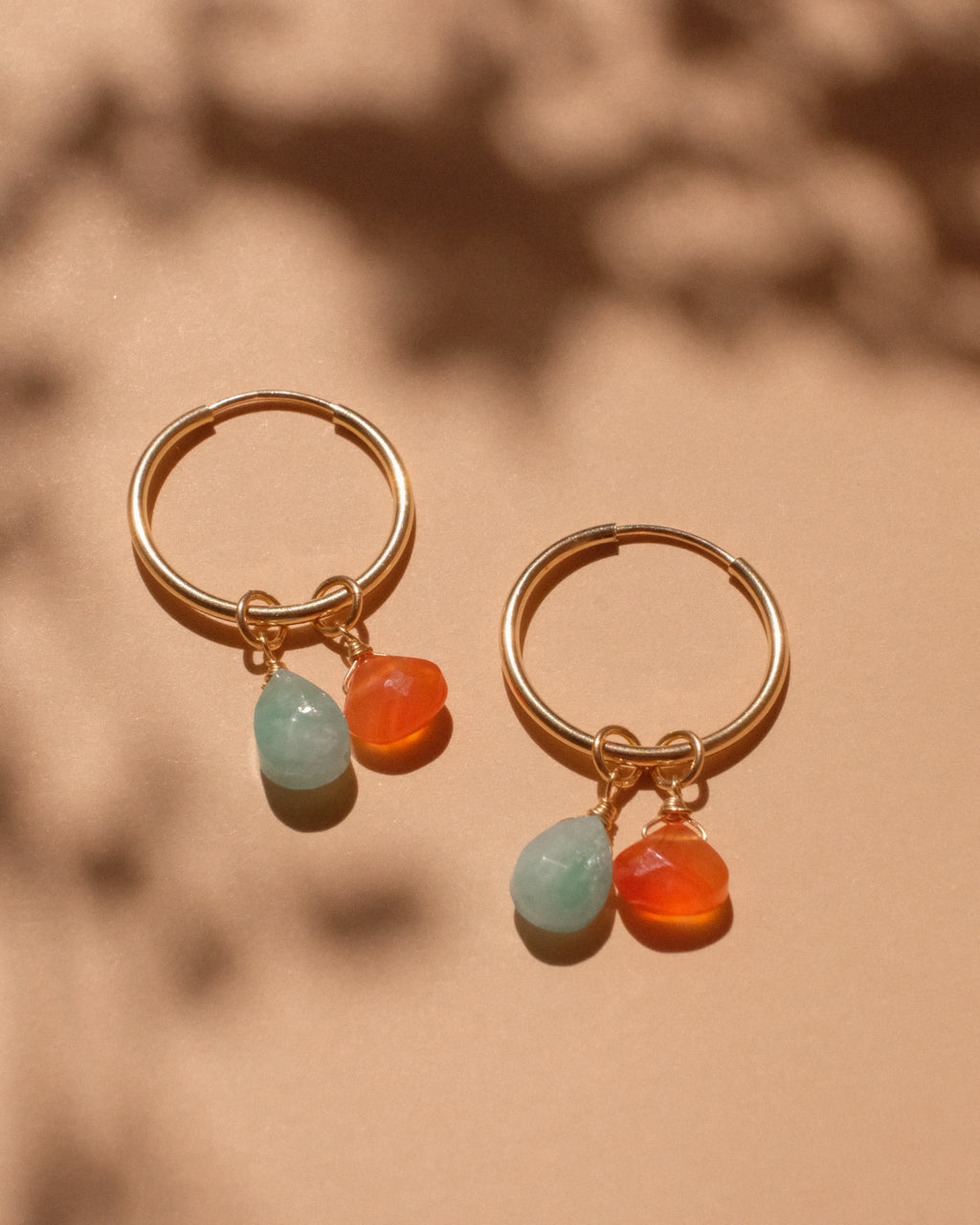 14K Gold Filled Amazonite & Carnelian Earrings | Inspiration Her