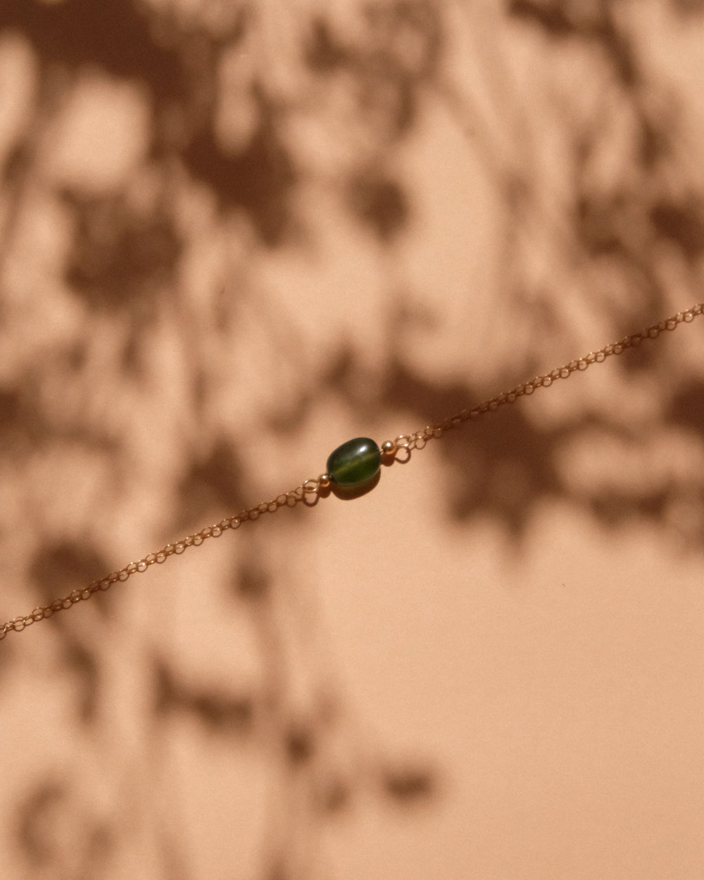 14K Gold Filled Green Serpentine Bracelet | Inspiration Her Jewellery