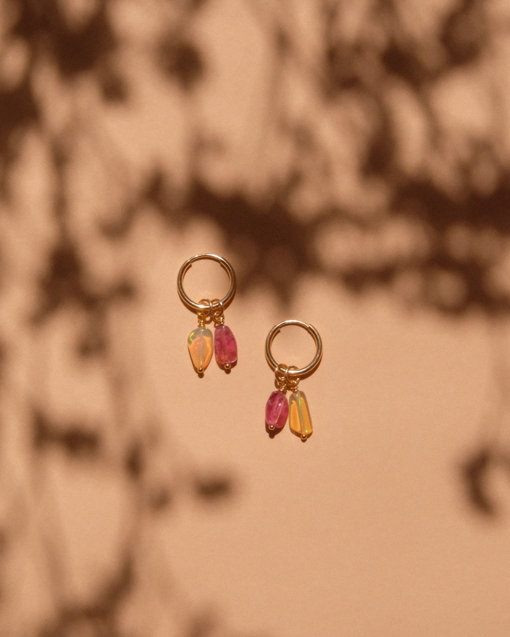 14K Gold Filled Opal & Tourmaline Earrings | Inspiration Her Jewellery