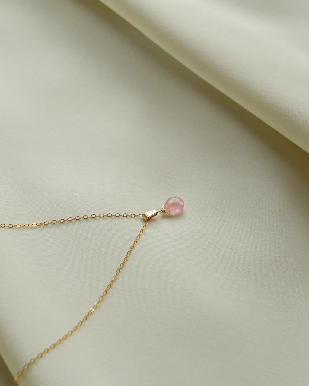 14K Gold Filled Strawberry Quartz Necklace | Inspiration Her Jewellery