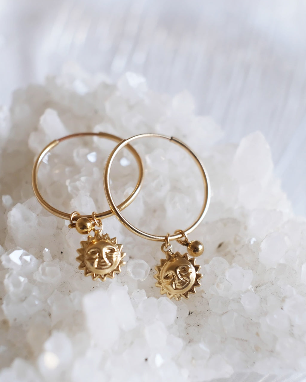 14K Gold Filled Sun Hoop Earrings | Inspiration Her Jewellery