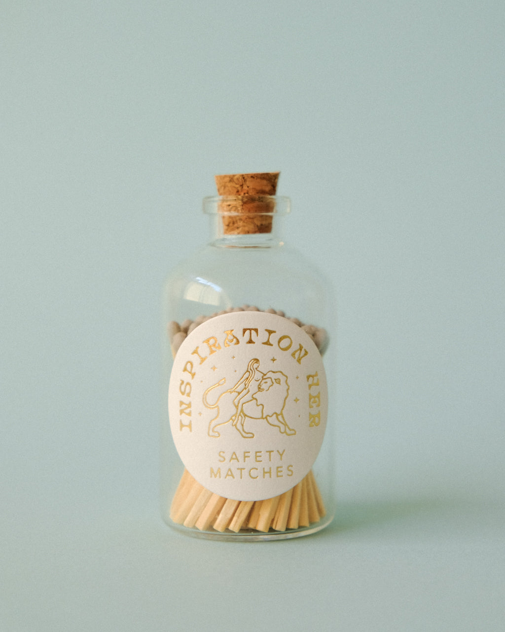 Decorative Safety Matches in Glass Jar - Light Grey | Inspiration Her