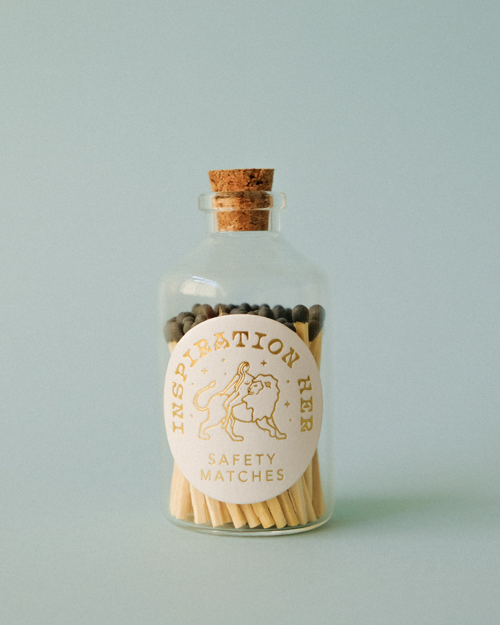 Decorative Safety Matches in Glass Jar - Dark Grey | Inspiration Her