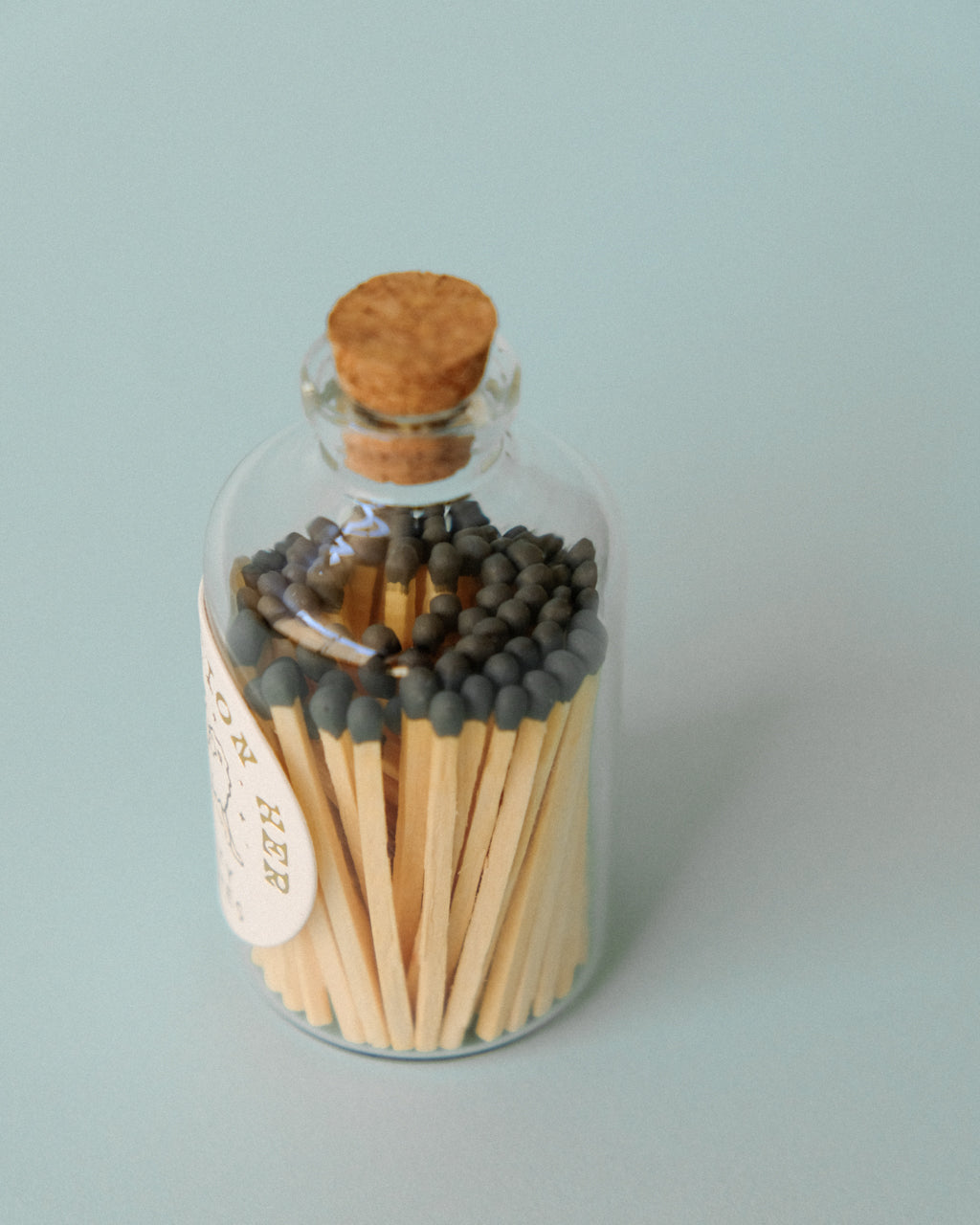 Decorative Safety Matches in Glass Jar - Dark Grey | Inspiration Her