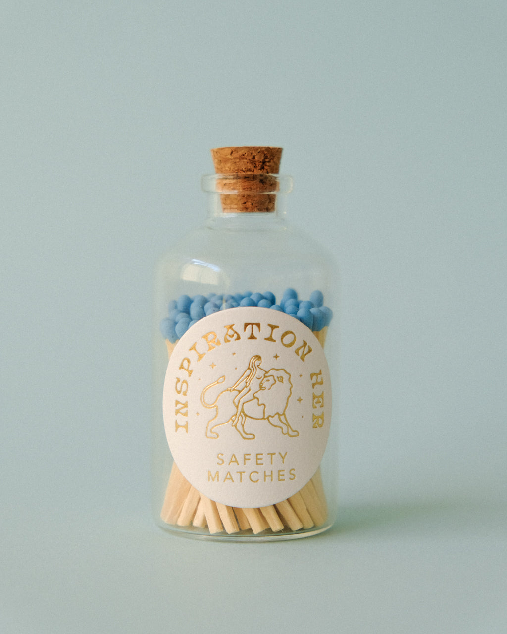 Decorative Safety Matches in a Glass Jar - Sky Blue | Inspiration Her