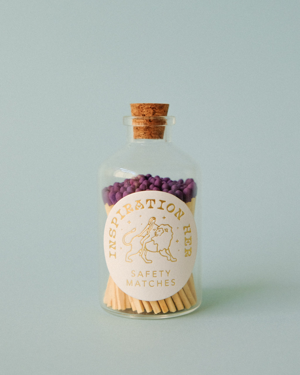 Decorative Safety Matches in Glass Jar - Eggplant | Inspiration Her