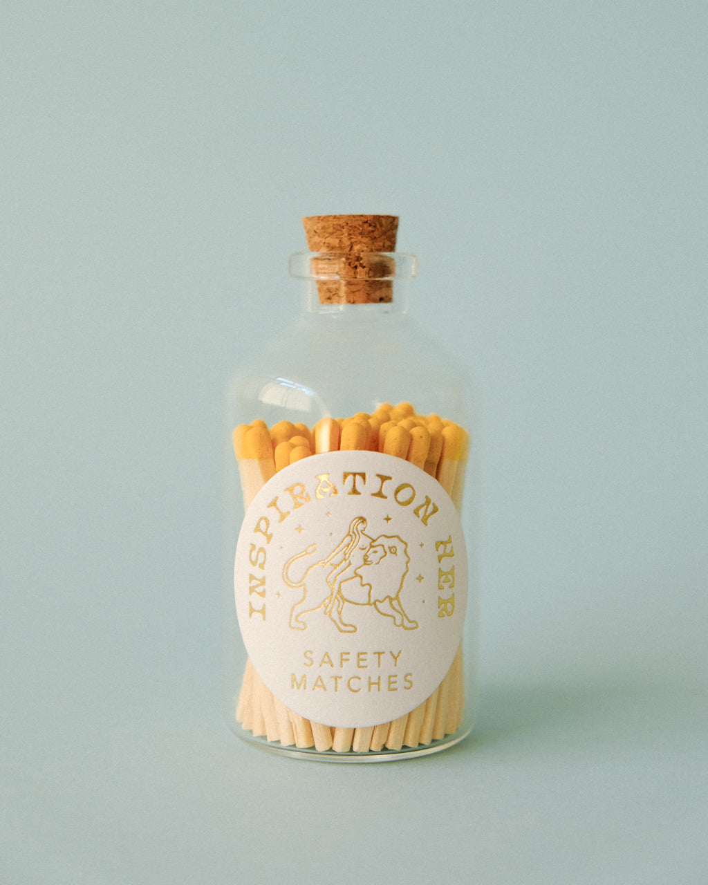 Decorative Safety Matches in Glass Jar - Yellow | Inspiration Her