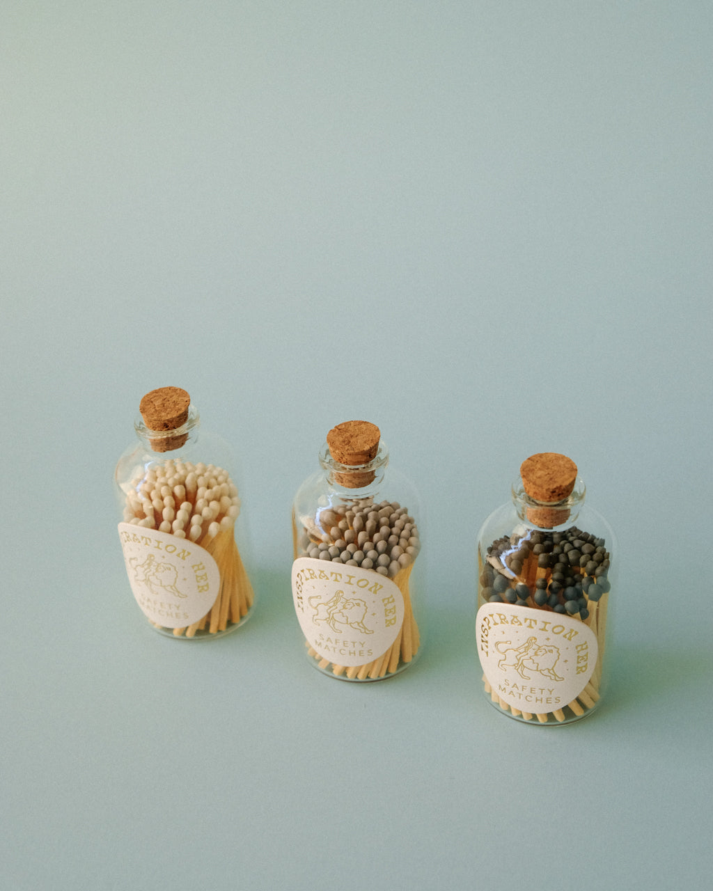 Decorative Safety Matches in Glass Jar - Dark Grey | Inspiration Her