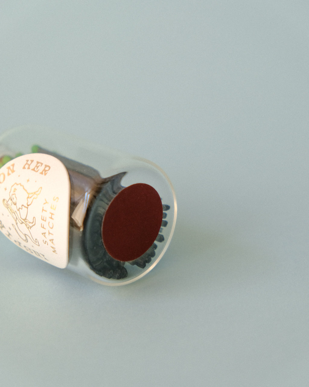 Decorative Matches in a Glass Jar - Black + Green | Inspiration Her