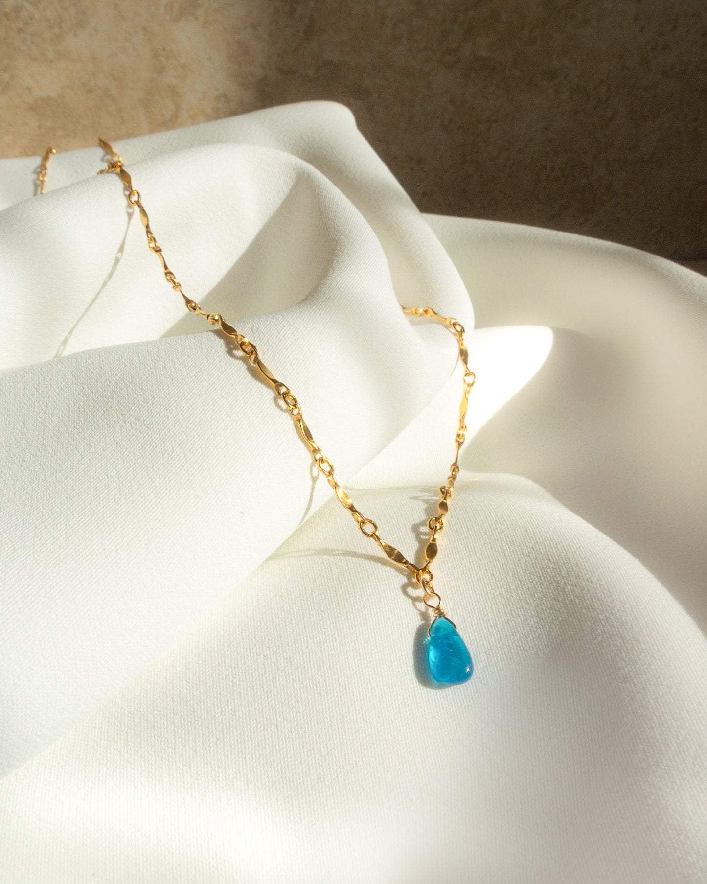 14K Gold Filled Blue Apatite Necklace | Inspiration Her Jewellery