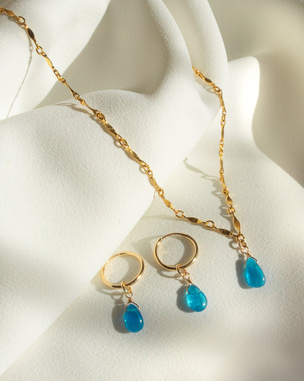 14K Gold Filled Blue Apatite Necklace | Inspiration Her Jewellery