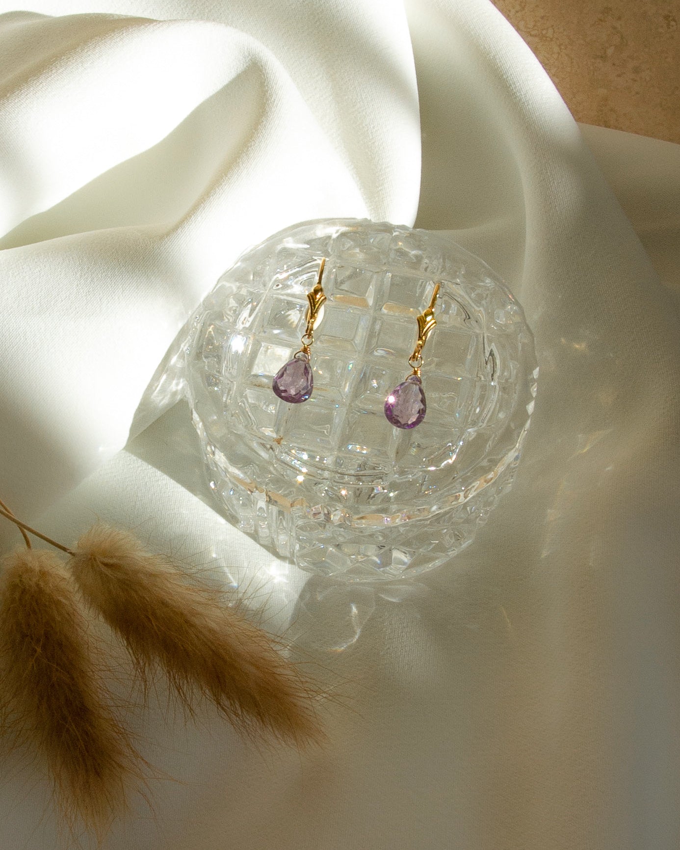 14K Gold Filled Amethyst Earrings | Inspiration Her Jewellery
