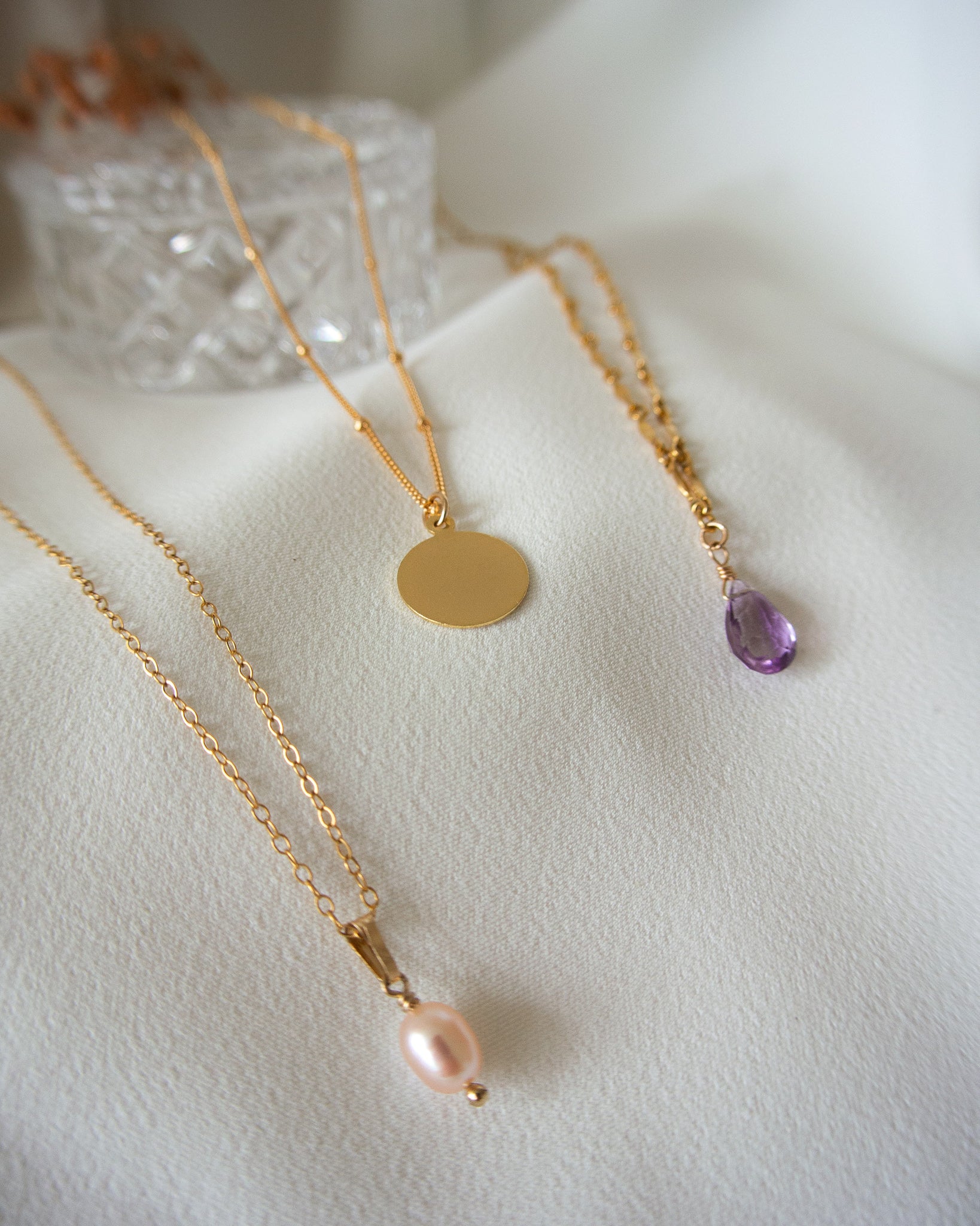 14K Gold Filled Peach Pearl Necklace | Inspiration Her Jewellery