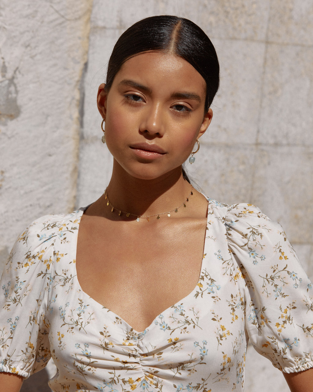 14K Gold Filled Prehnite Hoop Earrings | Inspiration Her Jewellery