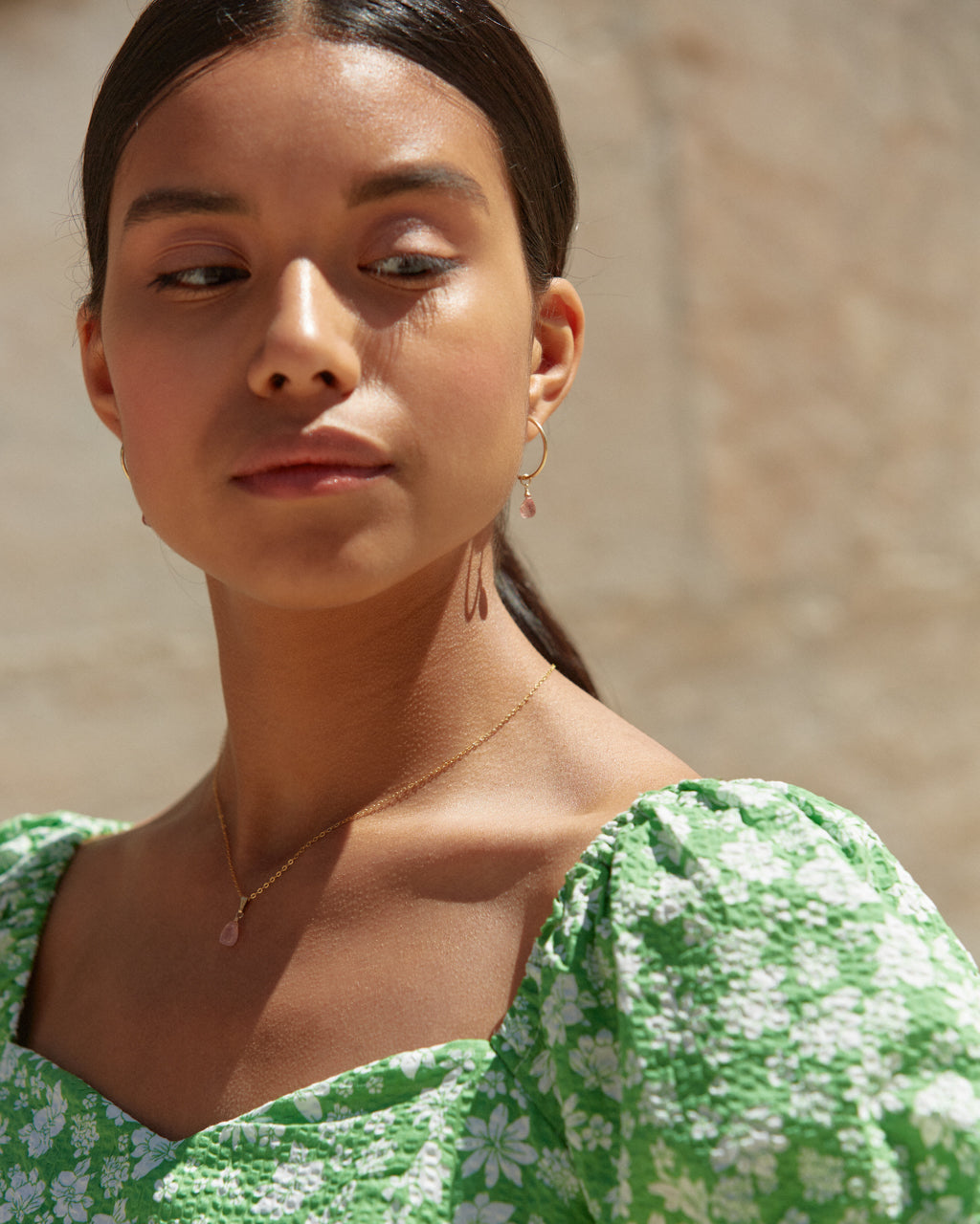 14K Gold Filled Strawberry Quartz Earrings | Inspiration Her Jewellery