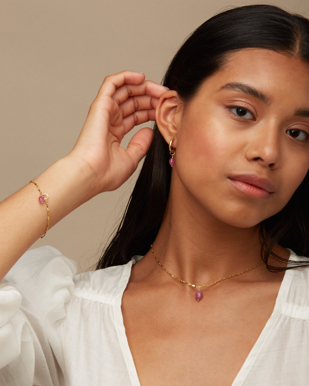 14K Gold Filled Ruby Necklace | Inspiration Her Jewellery