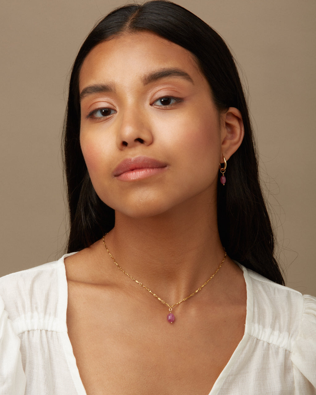 14K Gold Filled Ruby Necklace | Inspiration Her Jewellery