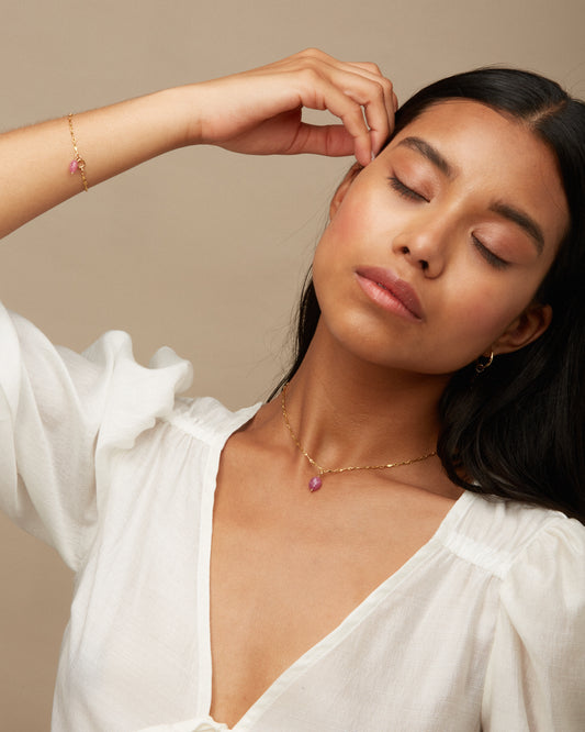 14K Gold Filled Ruby Necklace | Inspiration Her Jewellery