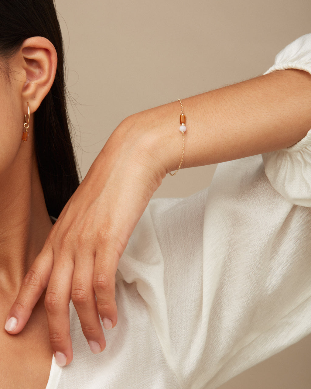 14K Gold Filled Kunzite & Kyanite Bracelet | Inspiration Her Jewellery