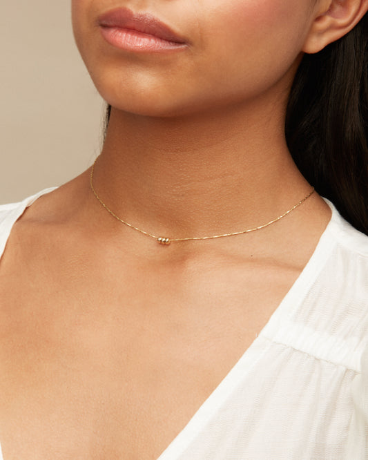 14K Gold Filled Rondelle Bead Necklace | Inspiration Her Jewellery