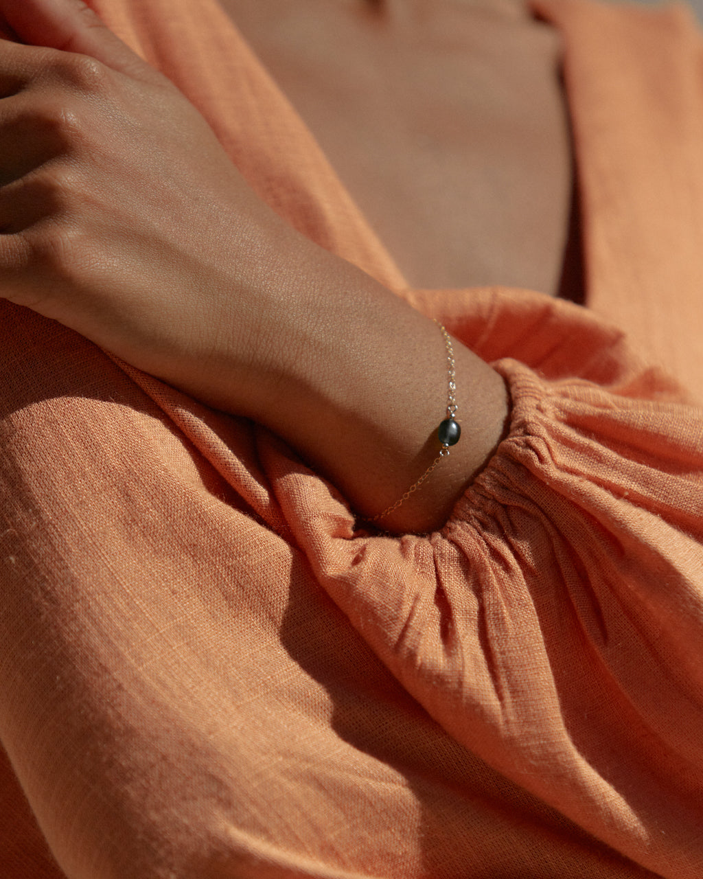 14K Gold Filled Green Serpentine Bracelet | Inspiration Her Jewellery