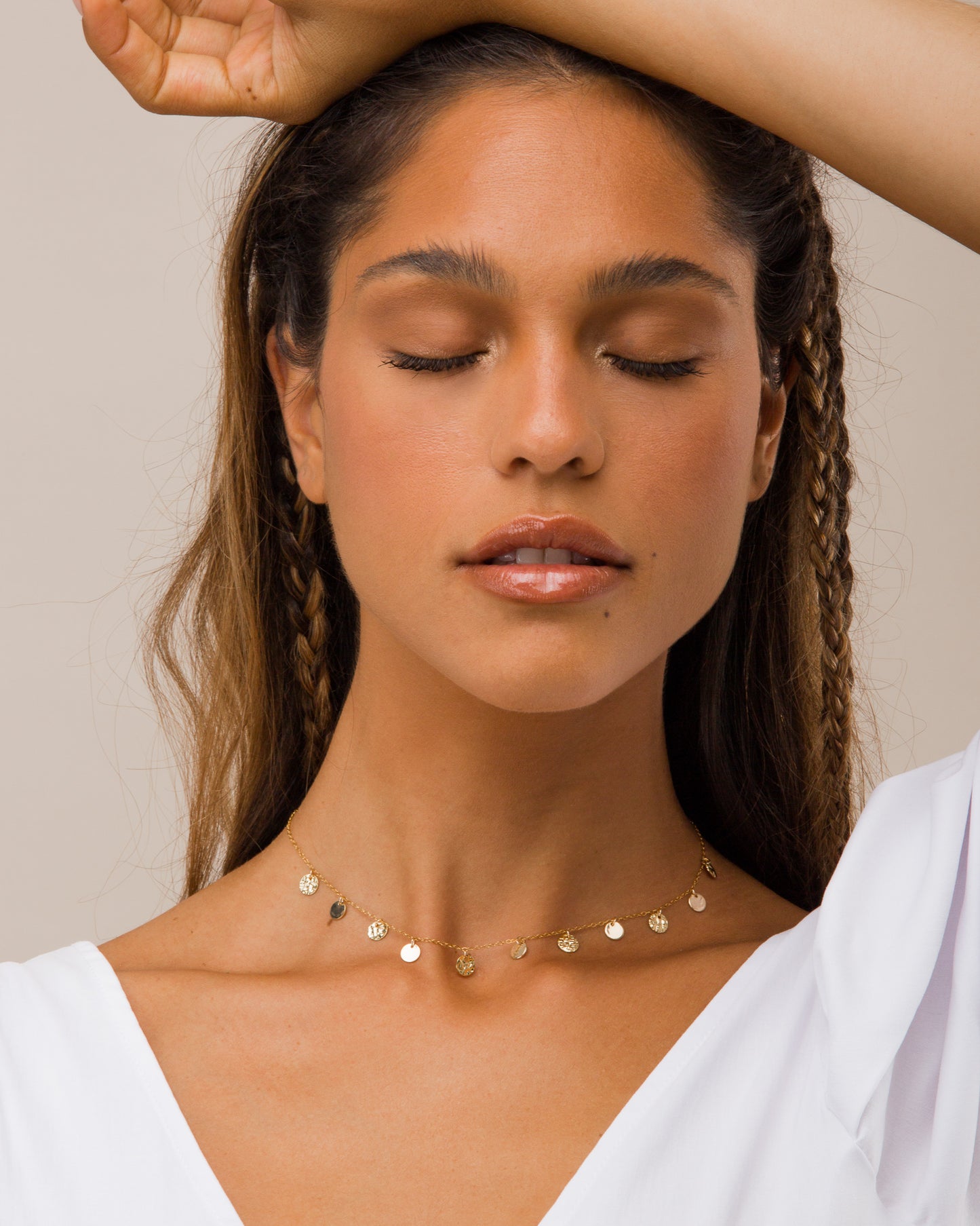 14K Gold Filled Mixed Disc Necklace | Inspiration Her Jewellery