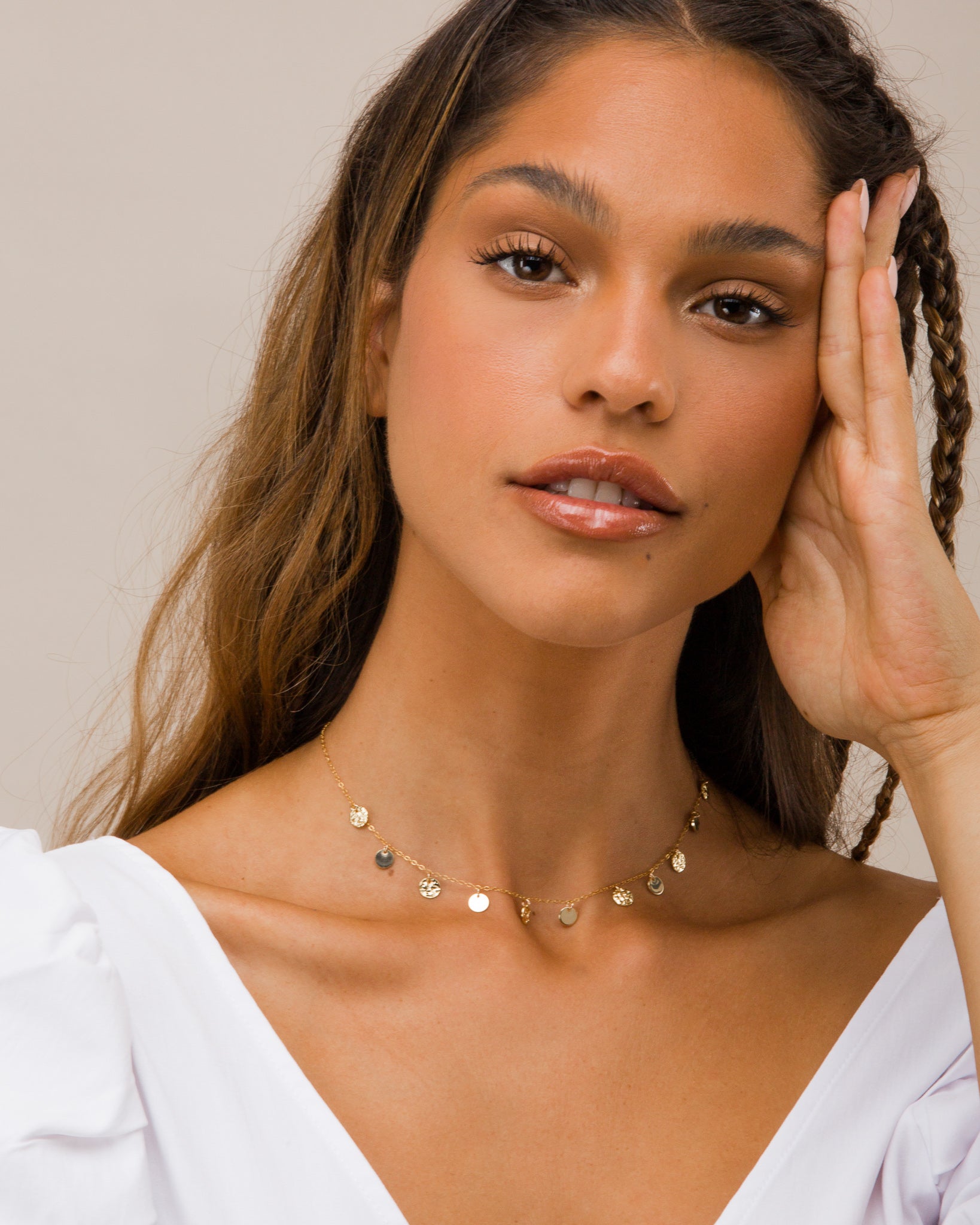 14K Gold Filled Mixed Disc Necklace | Inspiration Her Jewellery