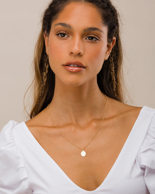 14K Gold Filled Single Disc Necklace | Inspiration Her Jewellery