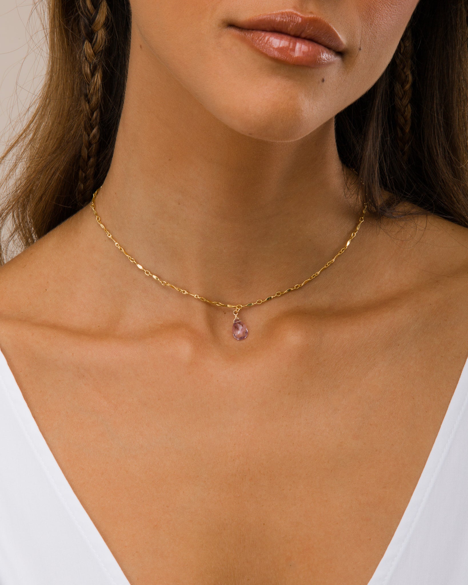 14K Gold Filled Amethyst Necklace | Inspiration Her Jewellery