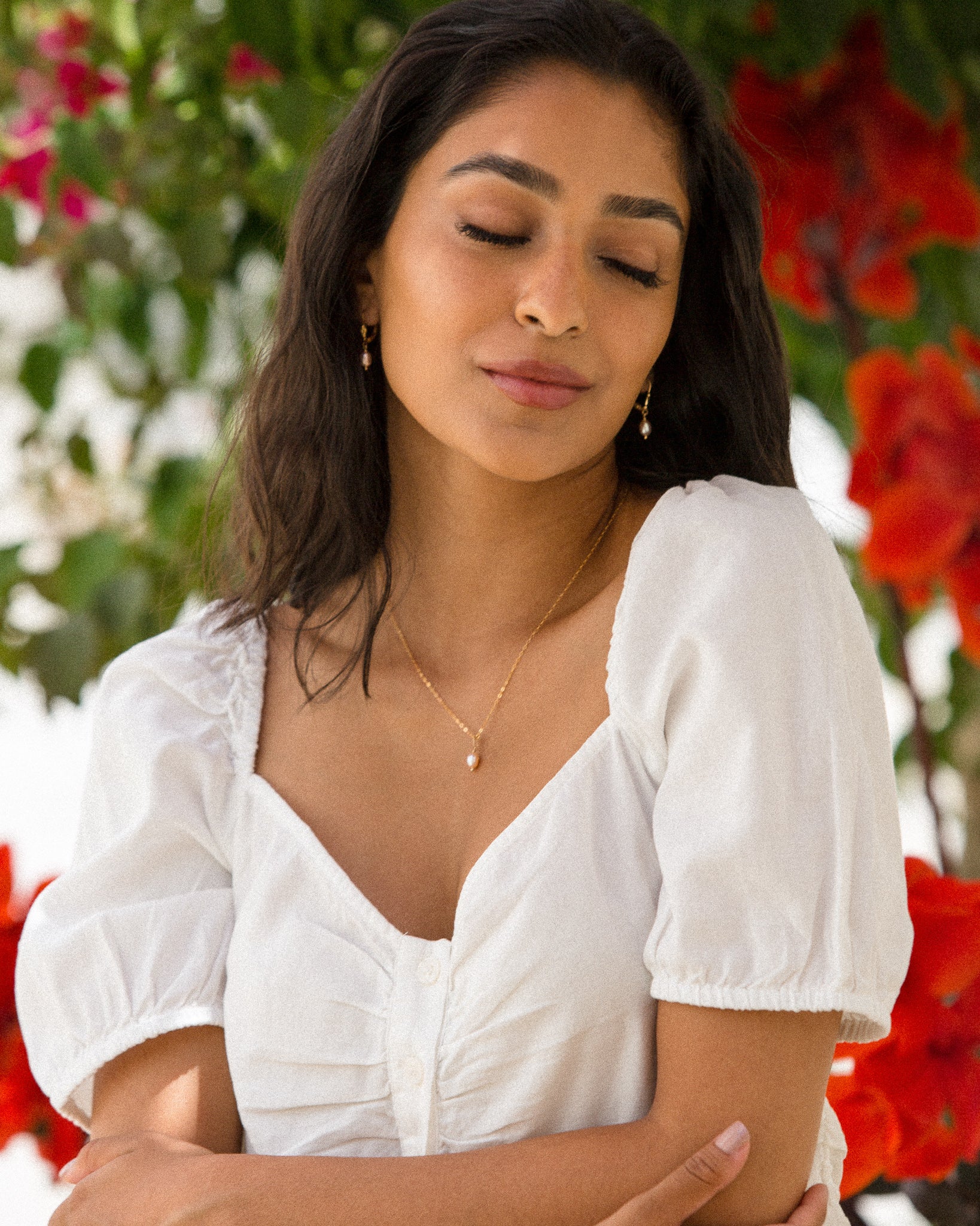 14K Gold Filled Peach Pearl Necklace | Inspiration Her Jewellery