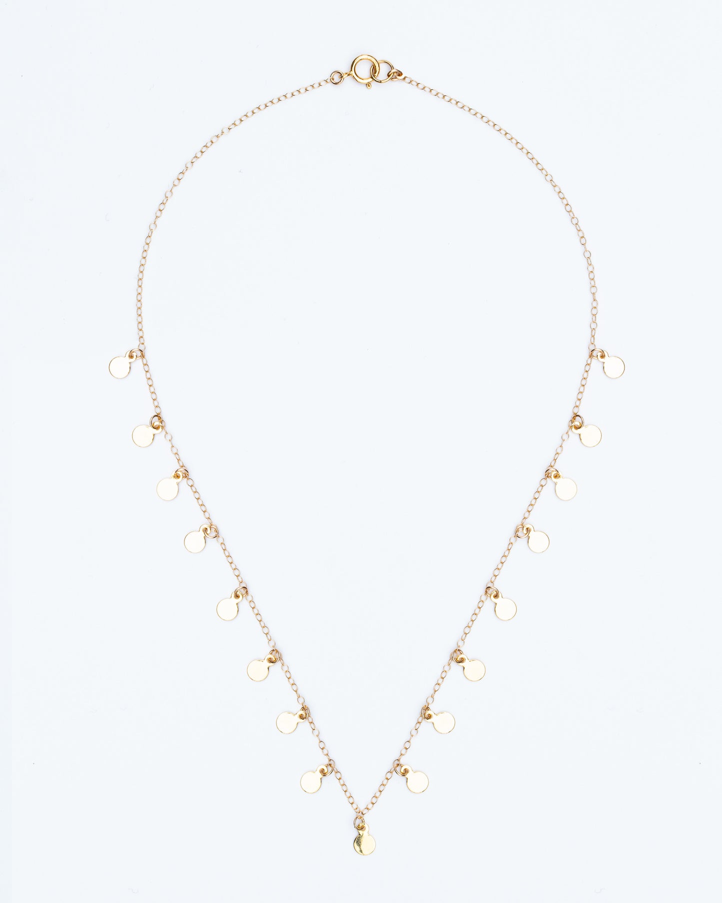 14K Gold Filled Tiny Disc Necklace | Inspiration Her Jewellery