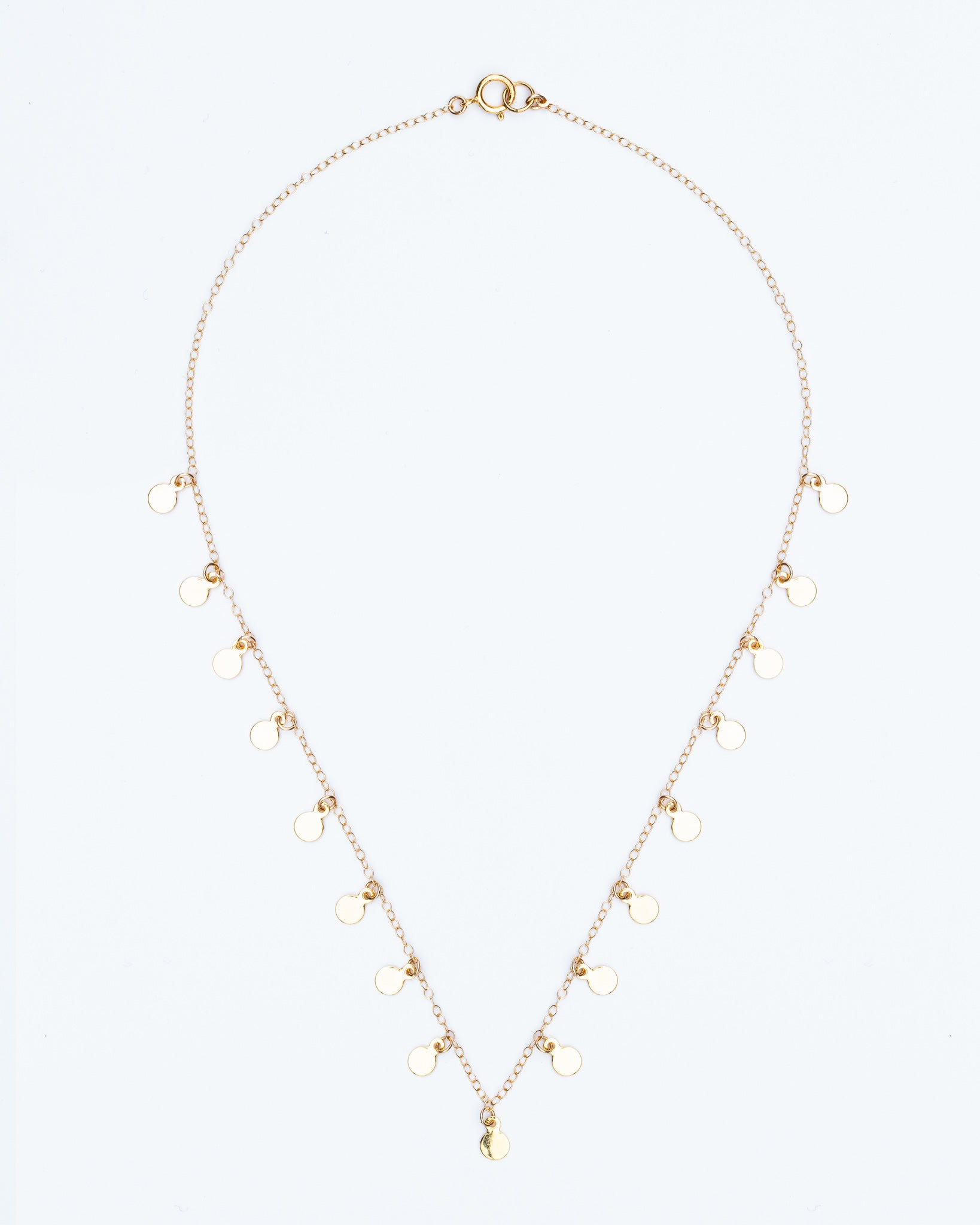 14K Gold Filled Tiny Disc Necklace | Inspiration Her Jewellery