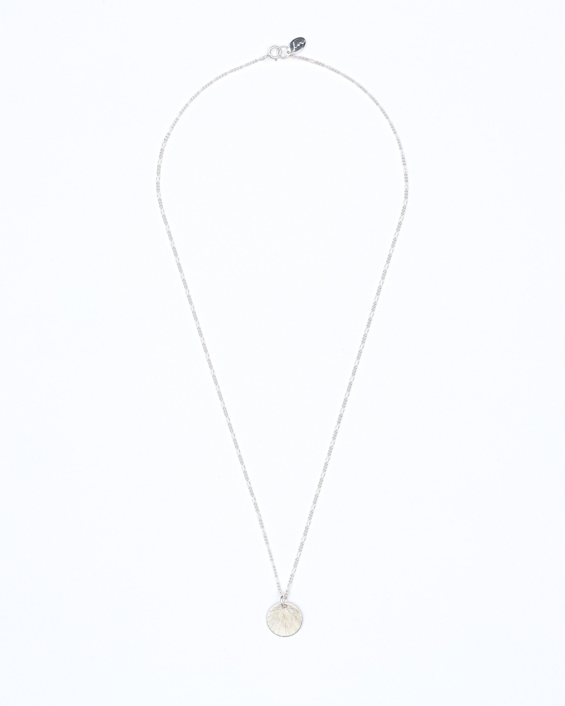 Recycled Silver Single Disc Necklace | Inspiration Her Jewellery