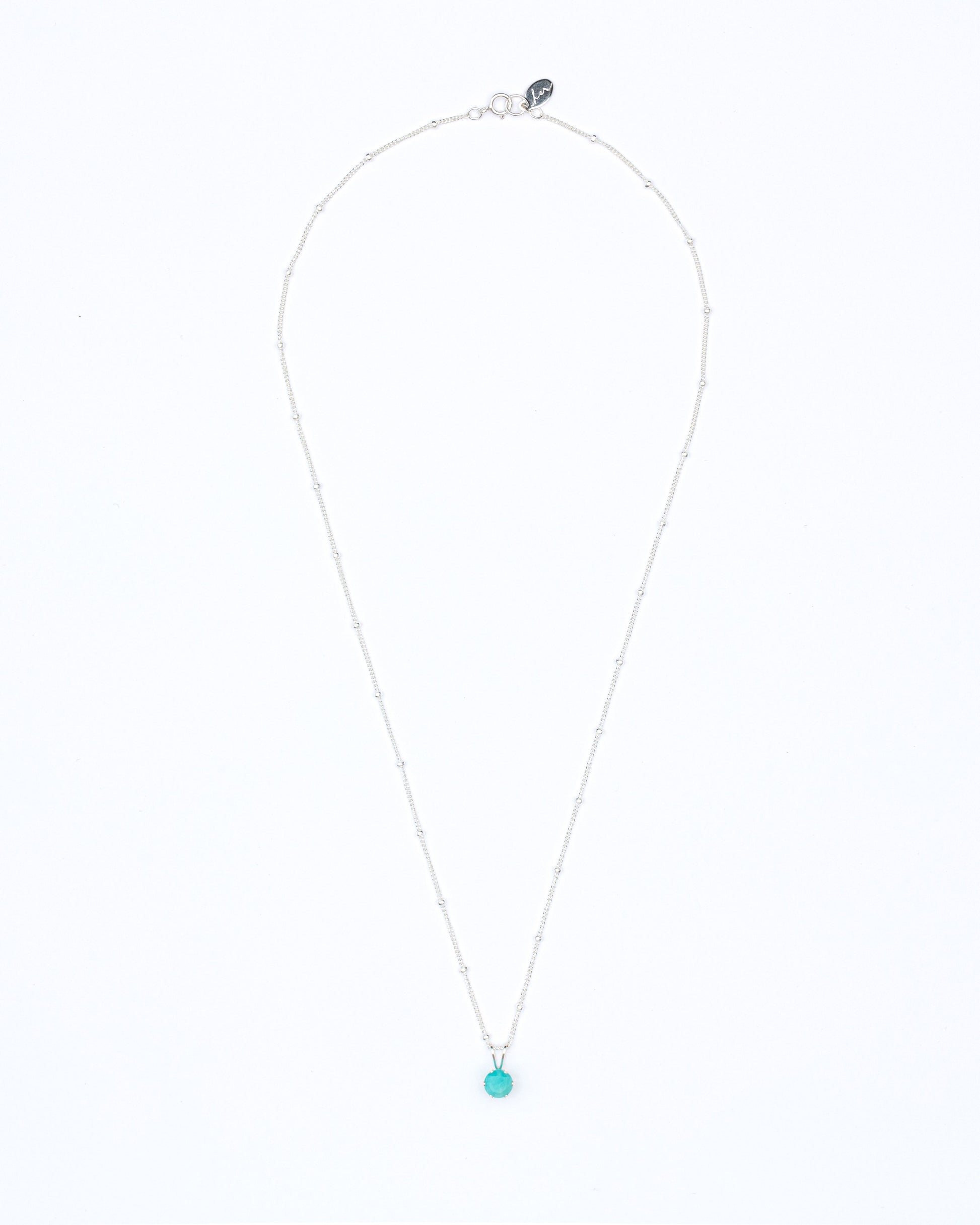 Recycled Silver Amazonite Necklace | Inspiration Her Jewellery