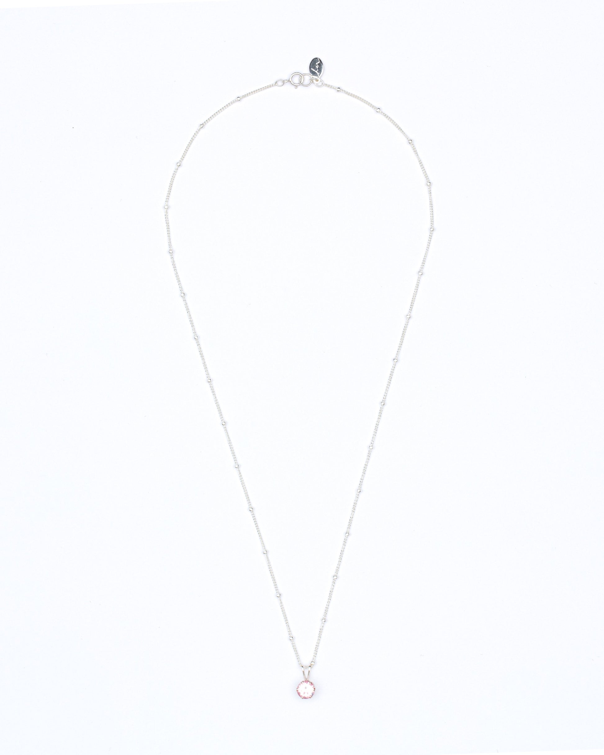 Recycled Silver Rose Quartz Necklace | Inspiration Her Jewellery