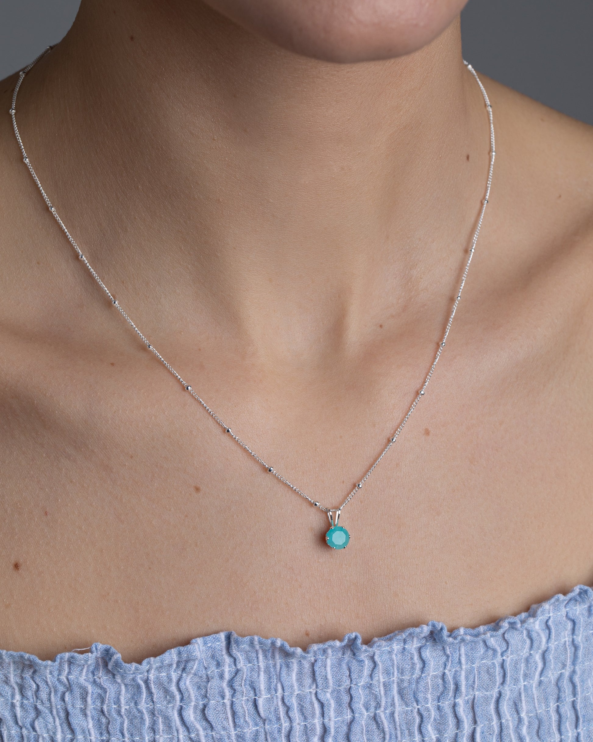 Recycled Silver Amazonite Necklace | Inspiration Her Jewellery