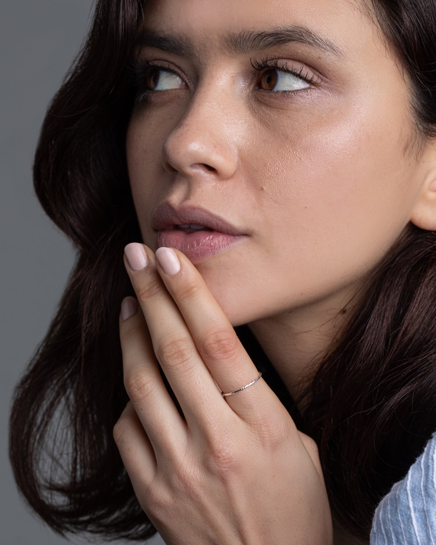 Recycled Silver Textured Stacking Rings | Inspiration Her Jewellery