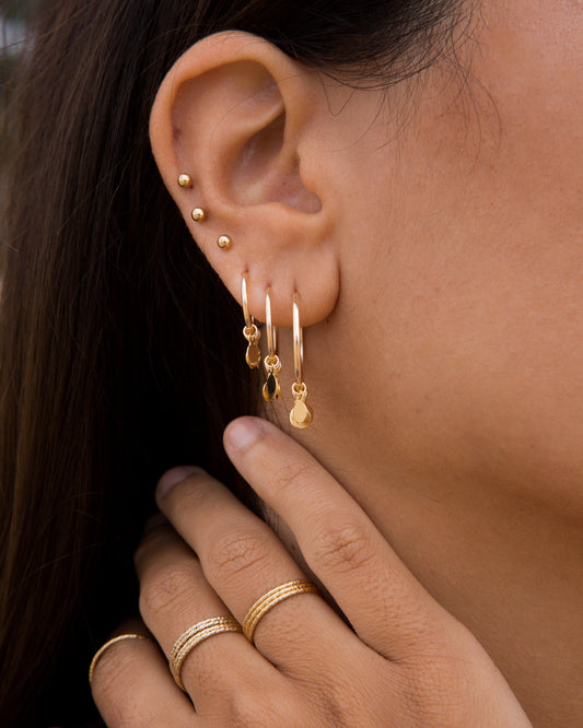 14K Gold Filled Tiny Disc Hoops | Inspiration Her Jewellery
