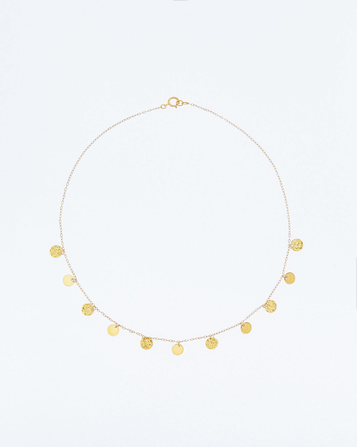 14K Gold Filled Mixed Disc Necklace | Inspiration Her Jewellery