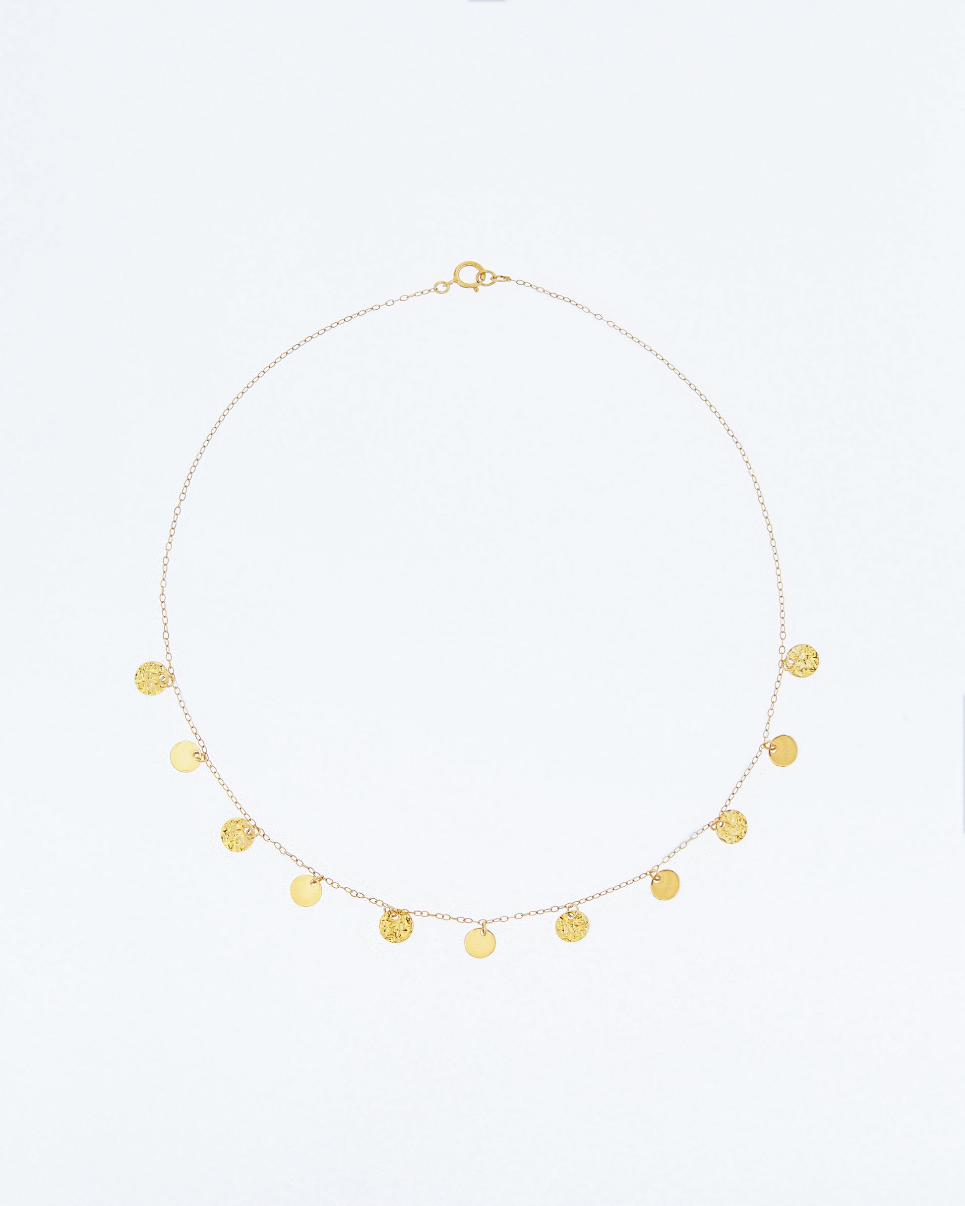 14K Gold Filled Mixed Disc Necklace | Inspiration Her Jewellery