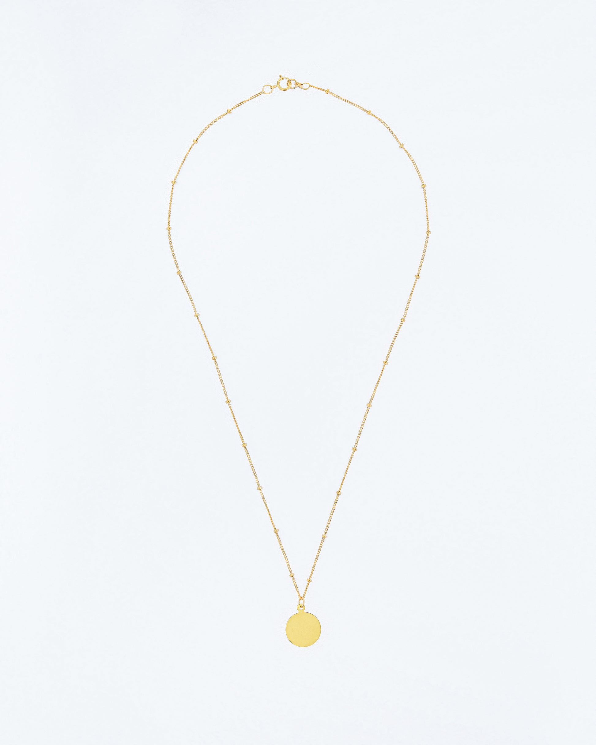 14K Gold Filled Single Disc Necklace | Inspiration Her Jewellery