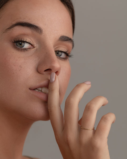 14K Gold Filled Textured Stacking Rings | Inspiration Her Jewellery