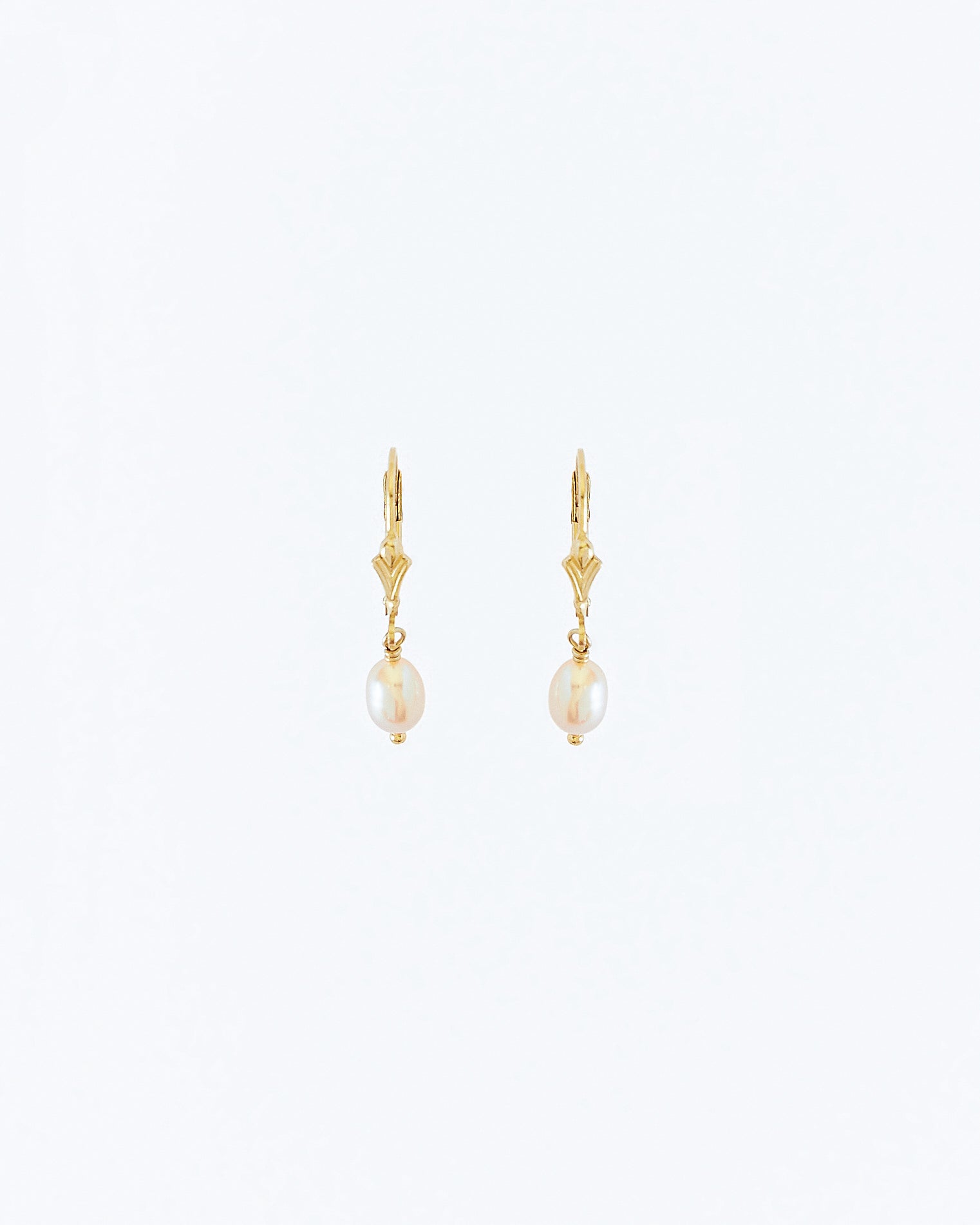 14K Gold Filled Peach Pearl Earrings | Inspiration Her Jewellery